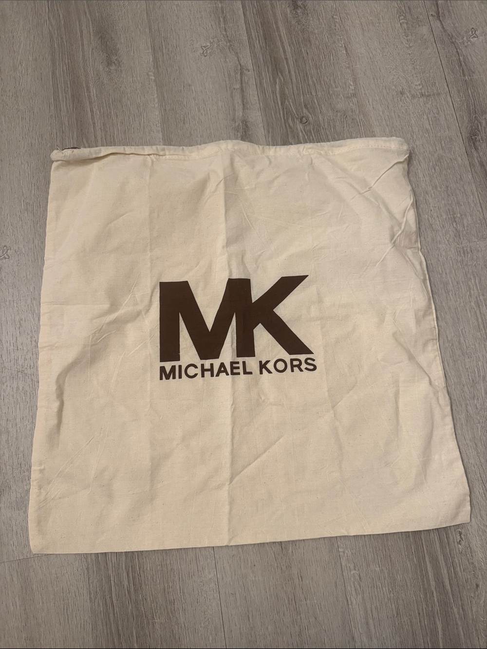 Michael Kors Dust Bag Cover Women XL Ivory Cotton Linen Drawstring 21x21
